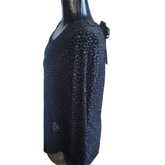 Frank Lyman Black Leopard Print Long Sleeve 16 - Picture 4 of 6